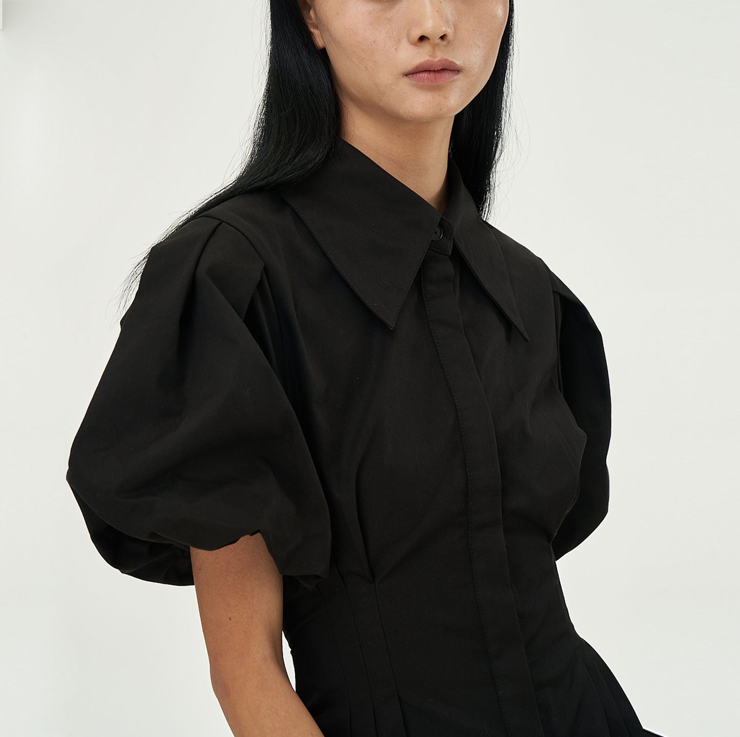 Castello Mini Shirt Dress in Black